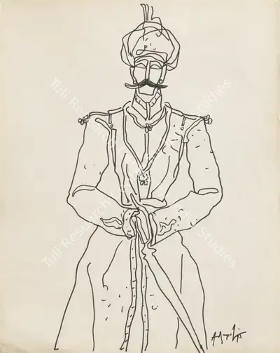 K.M. Adimoolam (Artist), Untitled, 1995, Drawing
