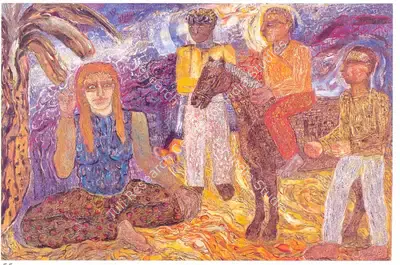 Jayashree Chakravarty (Artist), The Fortune Teller, 1988, Painting