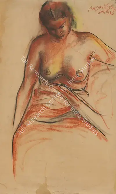 Jogen Chowdhury (Artist), Untitled, 1961, Drawing