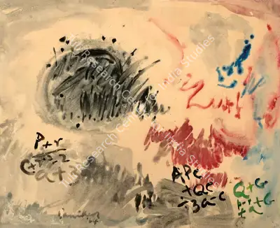 K.C.S. Paniker (Artist), Words and Symbols Series, 1964, Painting