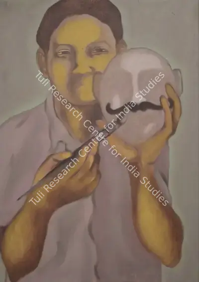 D. Ebenezer Sunder Singh (Artist), ...So I Told Her, 1994, Painting