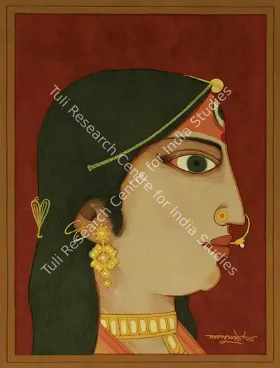 Lalu Prasad Shaw (Artist), Durga, 2003, Painting