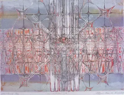 Krishna Reddy (Artist), Etchings by Krishna Reddy, 1994, Solo Exhibition Invitation
