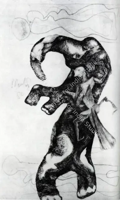 C. Dakshinamurthy (Artist), Drawing, Drawing