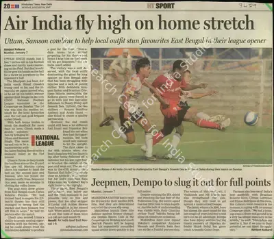Abhijeet Kulkarni (Reporter), Air India fly High on Home Stretch, 2007, Newspaper Clipping
