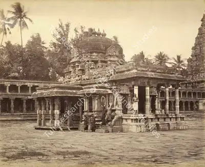 Studio Nicholas & Co. (Photographic Studio), Chidambaram. Ganesa Temple, 1870, Antiquarian Photograph
