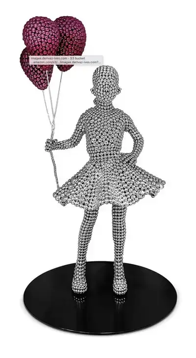 Valay Shende (Artist), Girl with Balloons, 2020, Sculpture