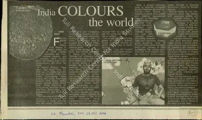 Uma Nair (Reporter), In Colours the World, 2008, Newspaper Clipping
