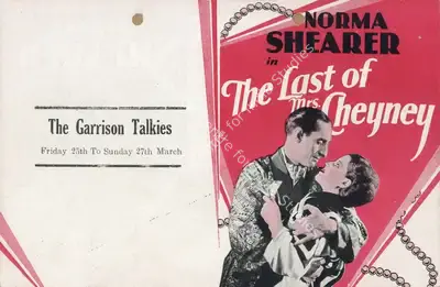 Sidney Franklin (Director), The Last of Mrs. Cheyney, 1929, Handbill