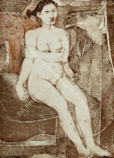 Jamil Naqsh (Artist), Untitled (Nude with Horse), 1998, Painting