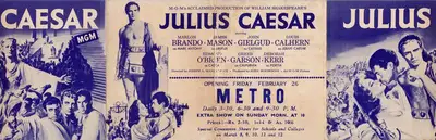 Joseph L. Mankiewicz (Director), Julius Caesar, 1953, Handbill