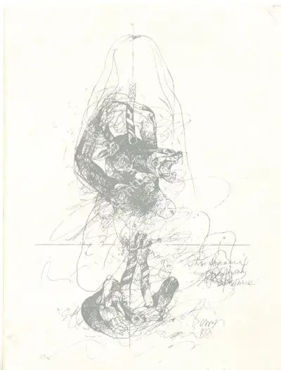 Sunil Das (Artist), Confrontations Sunil Das 84, 1984, Solo Exhibition Invitation