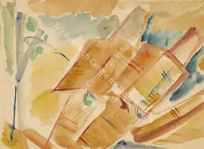 Sankho Chaudhuri (Artist), Untitled, 1958, Painting