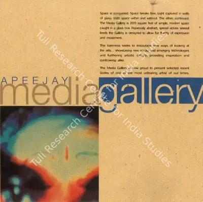 Nalini Malani (Artist), Recent Video Art, 2002, Solo Exhibition Invitation