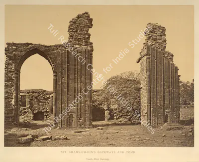 Charles Shepherd (Photographer), Shams-ud-Din's Gateway and Tomb, North-West Gateway, 1870, Antiquarian Photograph