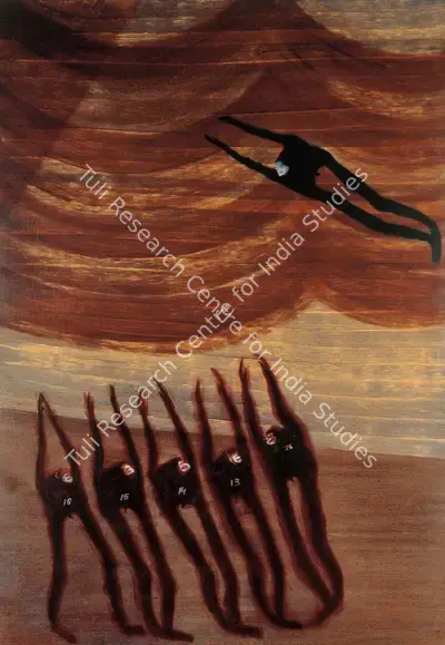Rameshwar Broota (Artist), Queue, 1971, Painting