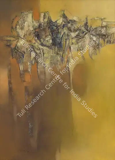 Santosh, G.R. (Artist). Houses, 1964 | Painting, Sa.Del/27.09.25, 2025 · Saffronart
