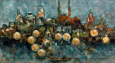 A.A. Almelkar (Artist), Benaras, 1967, Painting