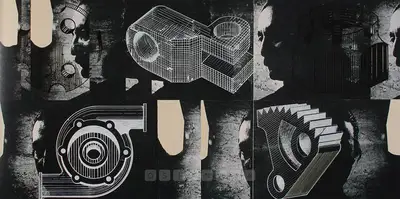 Nataraj Sharma (Artist), Machine Head, 2001, Painting