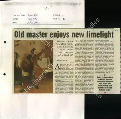 Hemant Abhishek (Reporter), Old Master Enjoys New Limelight, 2009, Newspaper Clipping