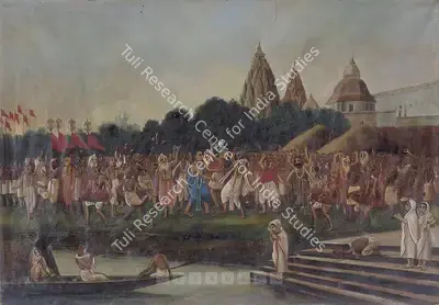 Anonymous (Artist), Bhakti Besides The Varanasi Ghats, 1925, Painting
