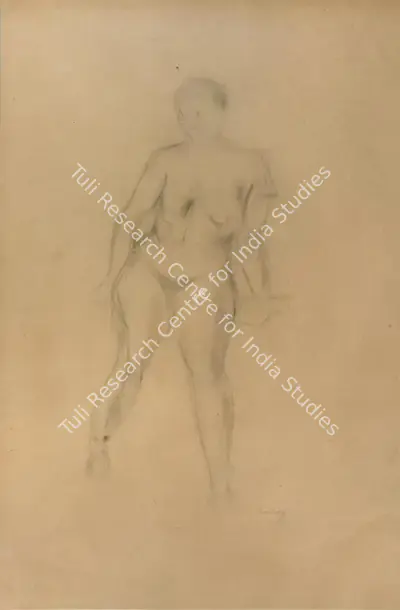 Akbar Padamsee (Artist), Nude, 1966, Drawing