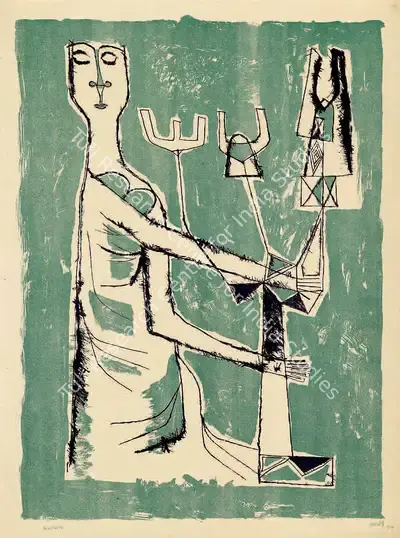V.S. Gaitonde (Artist), Kultura, 1957, Graphic Art