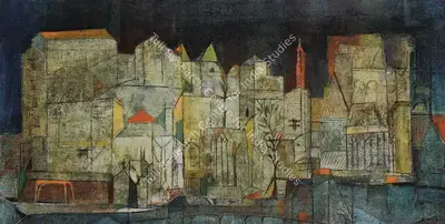 S.K. Bakre (Artist), Venetian Cityscape, 1969, Painting