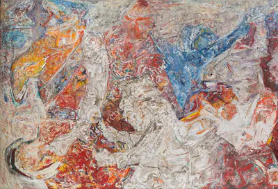 Khanna, Krishen (Artist). Bandwallas in Procession, 1995 | Painting, Ch.NeY/17.09.25, 2025 · Christie's