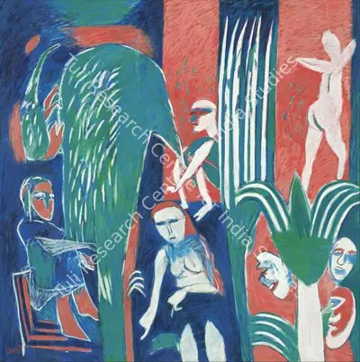 Subramanyan, K.G. (Artist). The Blue Pool, 1993-95 | Painting, AG.Onl/22.02.25, 2025 · Asta Guru