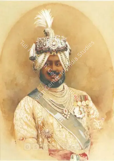 Bhavani Charan Law (Artist), Portrait Of The Maharaja Of Patiala, 1927, Painting