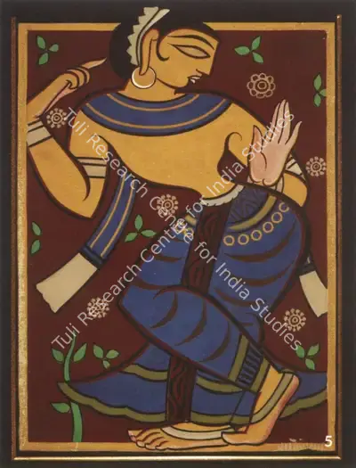 Jamini Roy (Artist), Woman Dancing, 1925, Painting