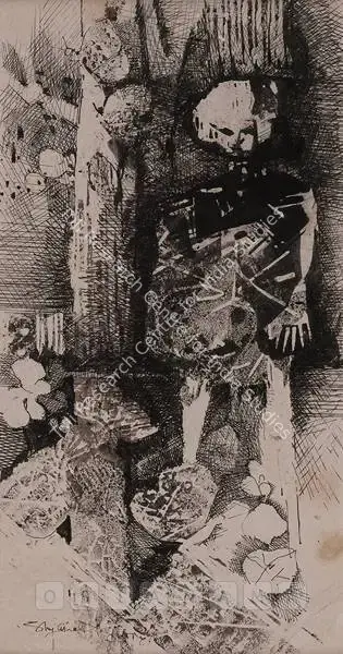 Shyamal Dutta Ray (Artist), Untitled, 1978, Drawing