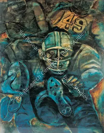 Paritosh Sen (Artist), American Football, 1982, Painting