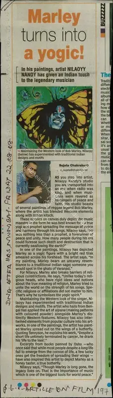 Sujata Chakrabarti (Reporter), Marley Turns Into a Yogic!, 2008, Newspaper Clipping