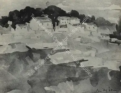 K.C.S. Paniker (Artist), Basavangudi (Blue), 1944, Painting