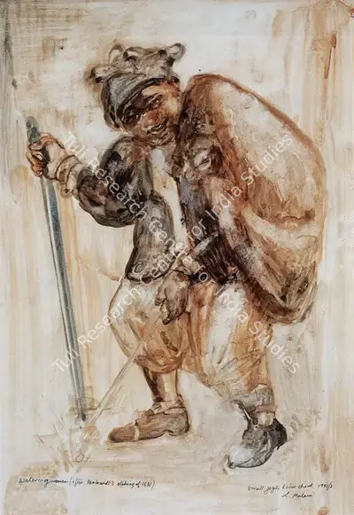 Nalini Malani (Artist), Watering Man, 1991, Painting