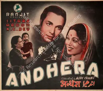 Aspi Irani (Director), Andhera, 1943, Song-Synopsis Booklet