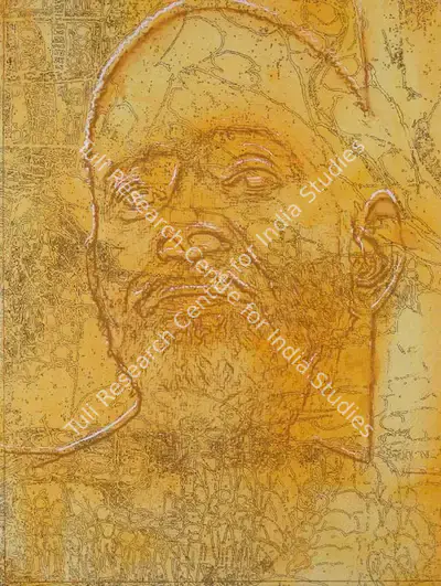 V. Ramesh (Artist), Portrait of Ramana, 2008, Painting