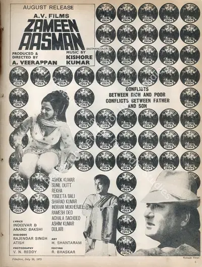 A. Veerappan (Producer), Zamin Aasman, 1972, Advertisement