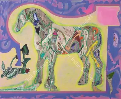 Anandajit Ray (Artist), Simulated Decoding: Trojan Horse, 2021, Painting
