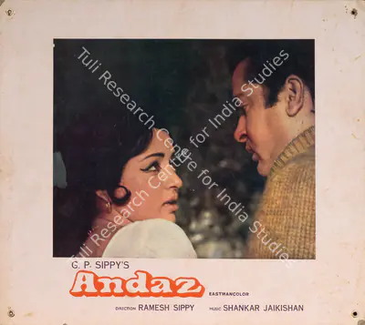 K. Vaikunth (Cinematographer), Andaz, 1971, Photographic Still Mounted on Lobby Card