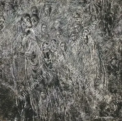 M.V. Dhurandhar (Artist), Untitled, 1921, Drawing