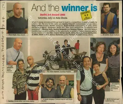 Prashant Jhadav (Reporter), And the Winner is, 2008, Newspaper Clipping