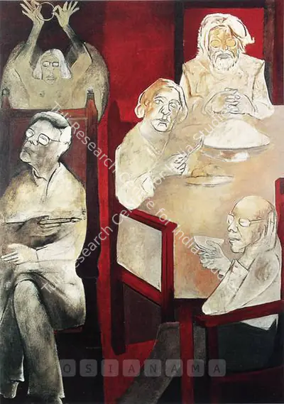 Khanna, Krishen (Artist). Canonisation Of A Painter, 2002 | Painting, Sa.Onl/04.12.03, 2002