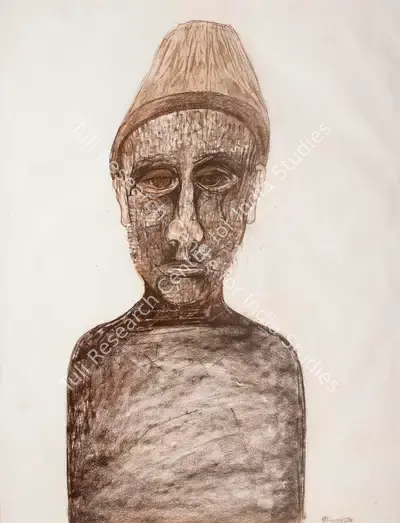 Krishen Khanna (Artist), Portrait, 1984, Painting