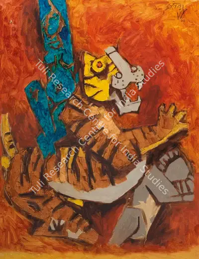 M.F. Husain (Artist), Durga, 1968, Painting