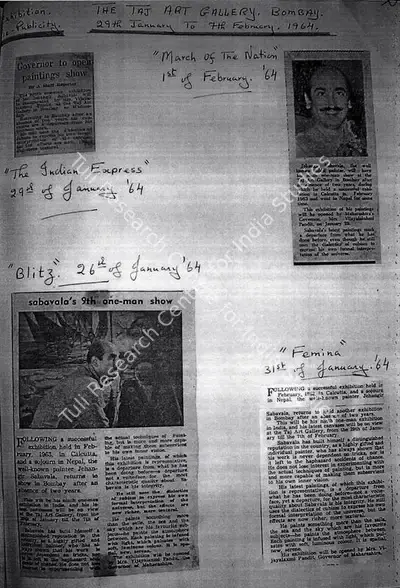 Sabavala's 9th one-man show, 1964, Newspaper Clipping