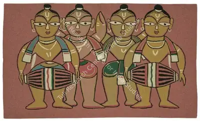 Roy, Jamini (Artist). Untitled (Harinam), c.1930s-1940s | Painting, Ch.NeY/20.03.24, 2024 · Christie's
