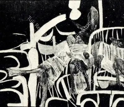 K.G. Subramanyan (Artist), Figured Interior, 1967, Painting